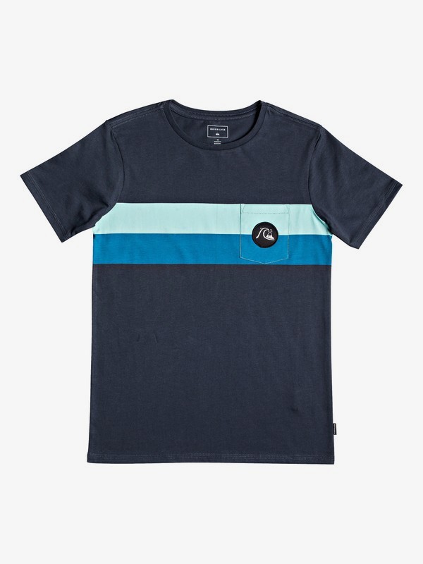 quiksilver, Season Stripe - Pocket T-Shirt for Boys 8-16, BLUE NIGHTS (bst0) 0 Season Stripe - Pocket T-Shirt for Boys 8-16 Blue EQBZT03918 Quiksilver