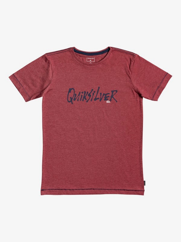 quiksilver, Scriptural - T-shirt pour garçon 8-16 ans, BRICK RED HEATHER (rqnh) 0 Scriptural - T-shirt pour garçon 8-16 ans Rouge EQBZT03926 Quiksilver