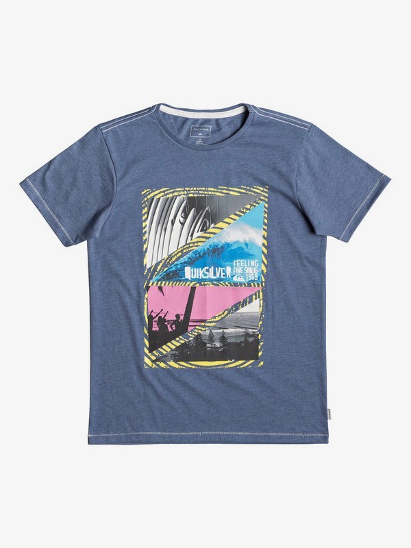 quiksilver, Youth Dream - T-Shirt for Boys 8-16, BIJOU BLUE HEATHER (bngh) 0 Youth Dream - T-Shirt for Boys 8-16 Blue EQBZT03927 Quiksilver