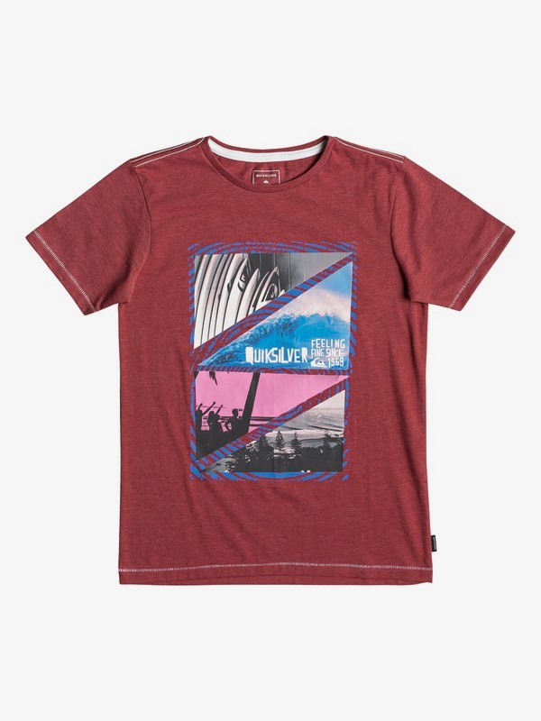 quiksilver, Youth Dream - T-Shirt for Boys 8-16, BRICK RED HEATHER (rqnh) 0 Youth Dream - T-Shirt for Boys 8-16 Red EQBZT03927 Quiksilver