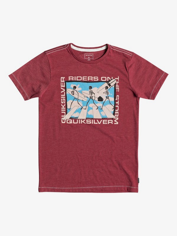 quiksilver, Stormy Rider - T-shirt pour garçon 8-16 ans, BRICK RED HEATHER (rqnh) 0 Stormy Rider - T-shirt pour garçon 8-16 ans Rouge EQBZT03928 Quiksilver
