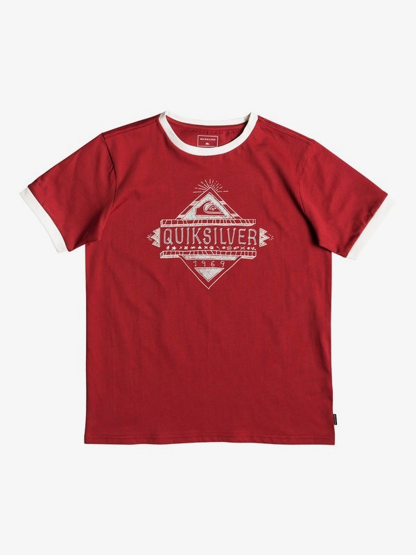 quiksilver, Kuzco Script - T-Shirt for Boys 8-16, BRICK RED (rqn0) 0 Kuzco Script - T-Shirt for Boys 8-16 Red EQBZT03930 Quiksilver