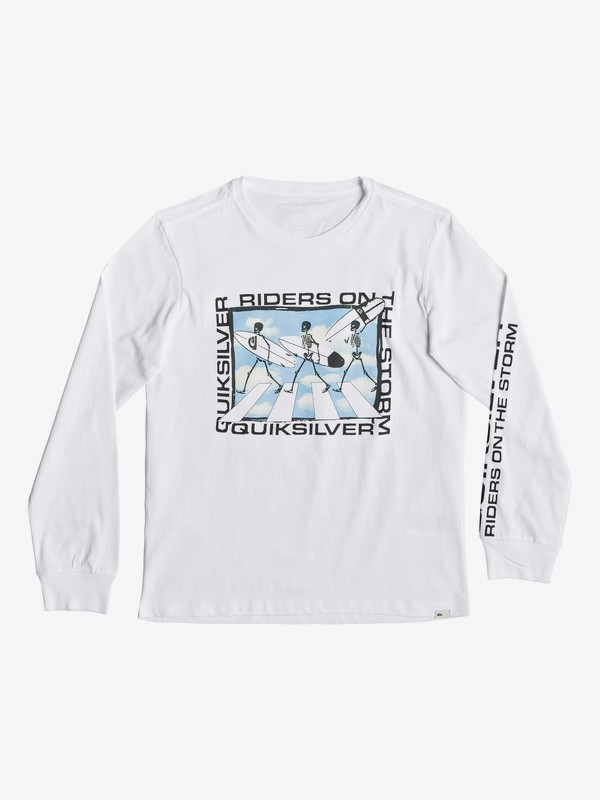 quiksilver, Stormy Riders - T-shirt manches longues pour garçon 8-16 ans, WHITE (wbb0) 0 Stormy Riders - T-shirt manches longues pour garçon 8-16 ans Blanc EQBZT03938 Quiksilver