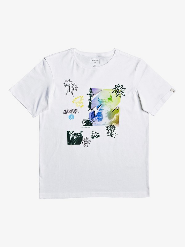 quiksilver, Rocky Water - T-Shirt, WHITE (wbb0) 0 Rocky Water - T-Shirt White EQBZT03991 Quiksilver
