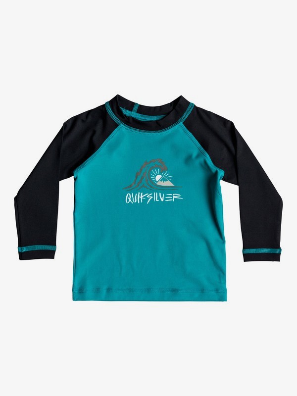quiksilver, Baby Boy Bubble Dream Long Sleeve UPF 50 Rash Guard, TYPHOON (bny0) 0 Baby Boy Bubble Dream Long Sleeve UPF 50 Rash Guard Blue EQIWR03020 Quiksilver