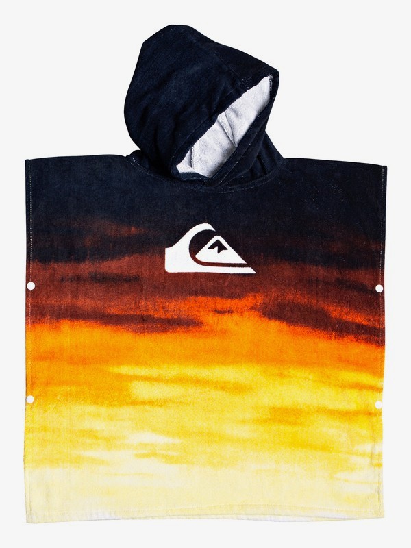 quiksilver, Детское пляжное полотенце-пончо Quiksilver, TIGER ORANGE (nme0) 0 Детское пляжное полотенце-пончо Quiksilver Оранжевый EQKAA03014 Quiksilver