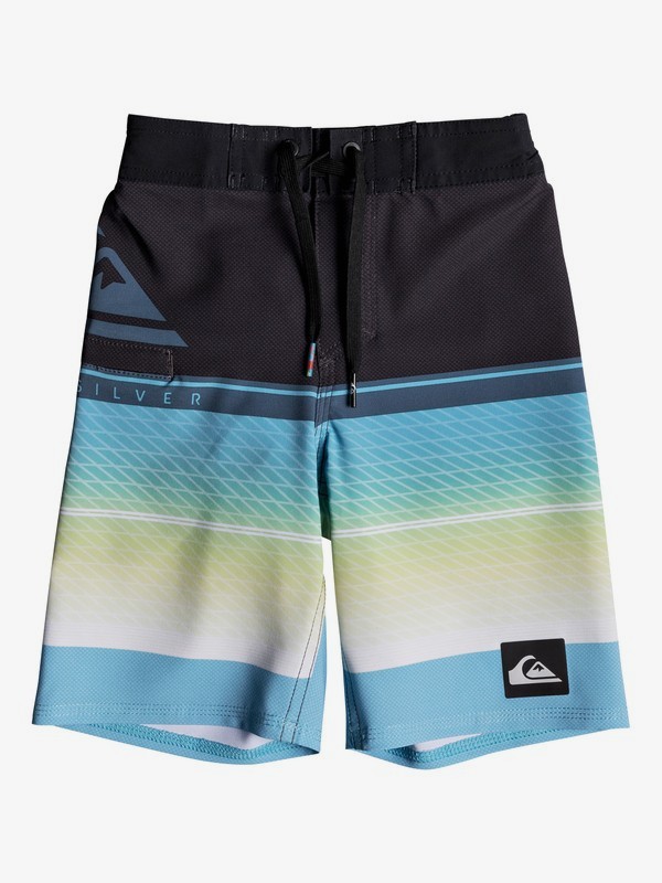 quiksilver, Boy's 2-7 Highline Slab 14" Boardshorts, CYAN BLUE (bkv6) 0 Boy's 2-7 Highline Slab 14" Boardshorts Blue EQKBS03152 Quiksilver