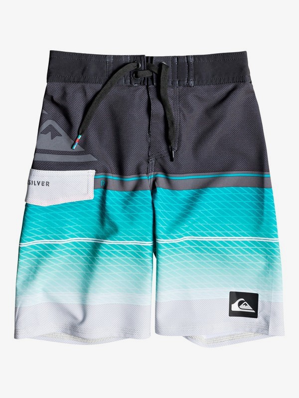 quiksilver, Boy's 2-7 Highline Slab 14" Boardshorts, TYPHOON (bny6) 0 Boy's 2-7 Highline Slab 14" Boardshorts Blue EQKBS03152 Quiksilver