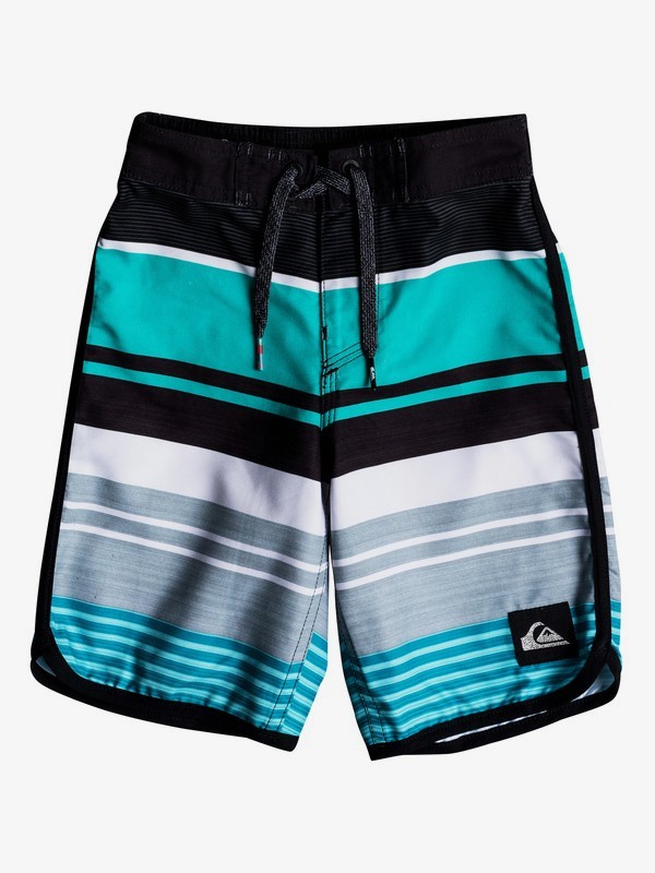 quiksilver, Boy's 2-7 Eye Scallop 14" Boardshorts, TYPHOON (bny6) 0 Boy's 2-7 Eye Scallop 14" Boardshorts EQKBS03174 Quiksilver