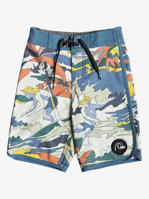 quiksilver, Boy's 2-7 Highline Feelin Fine 14" Boardshorts, STELLAR (bnt6) 0 Boy's 2-7 Highline Feelin Fine 14" Boardshorts Blue EQKBS03204 Quiksilver