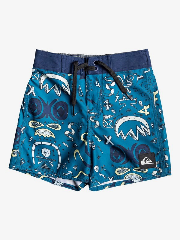 quiksilver, Mystery Bus 11" - Board Shorts for Boys 2-7, MEDIEVAL BLUE (bte6) 0 Mystery Bus 11" - Board Shorts for Boys 2-7 Blue EQKBS03213 Quiksilver