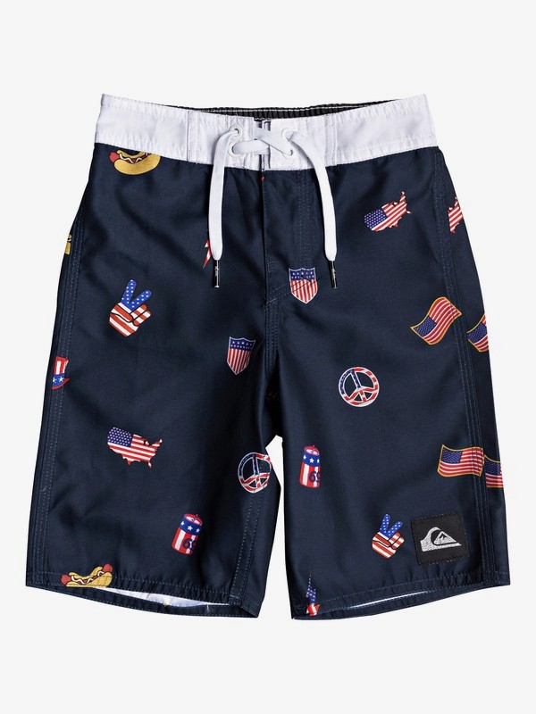 quiksilver, Boy's 2-7 Everyday Hot Dog 14" Boardshorts, NAVY BLAZER (byj6) 0 Boy's 2-7 Everyday Hot Dog 14" Boardshorts Blue EQKBS03226 Quiksilver