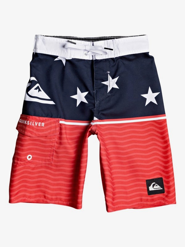 quiksilver, Boy's 2-7 Everyday Division 14" Boardshorts, HIGH RISK RED (rqc6) 0 Boy's 2-7 Everyday Division 14" Boardshorts Red EQKBS03245 Quiksilver