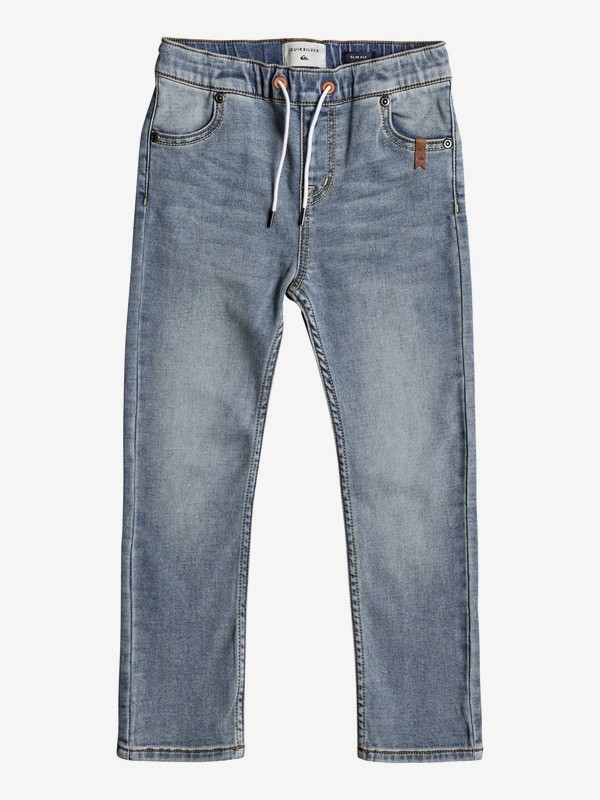 quiksilver, Spikas - Slim Fit Trousers for Boys 2-7, SUNNY BLUE (bylw) 0 Spikas - Slim Fit Trousers for Boys 2-7 Blue EQKDP03070 Quiksilver