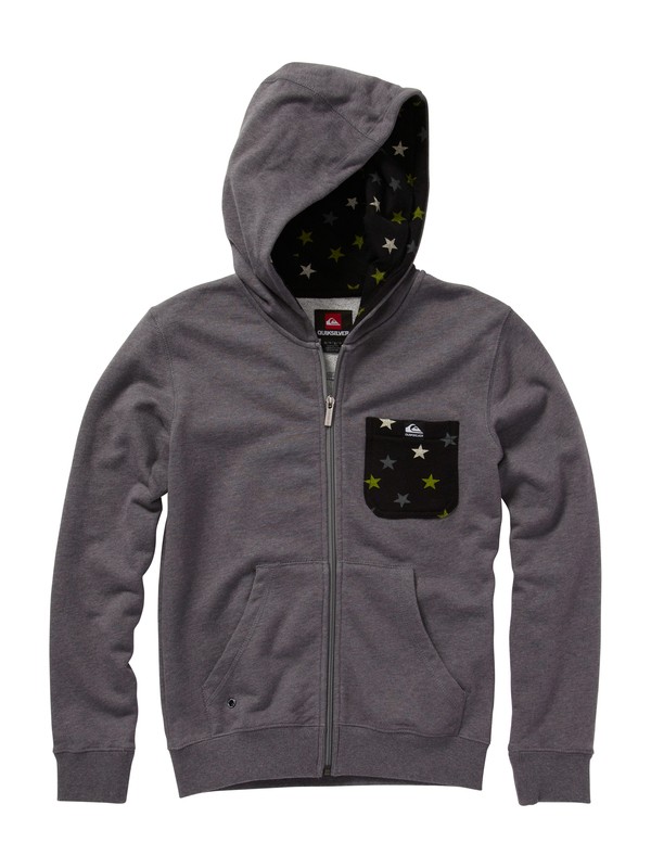 quiksilver, Boys 2-7 Solana Star Hooded Sweatshirt, MEDIUM GREY HEATHER (kzeh) 0 Boys 2-7 Solana Star Hooded Sweatshirt EQKFT00007 Quiksilver