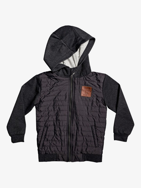 quiksilver, Boy's 2-7 Leno Bay Flacket Zip Hooded Sweatshirt, TARMAC (kta0) 0 Boy's 2-7 Leno Bay Flacket Zip Hooded Sweatshirt Black EQKFT03253 Quiksilver