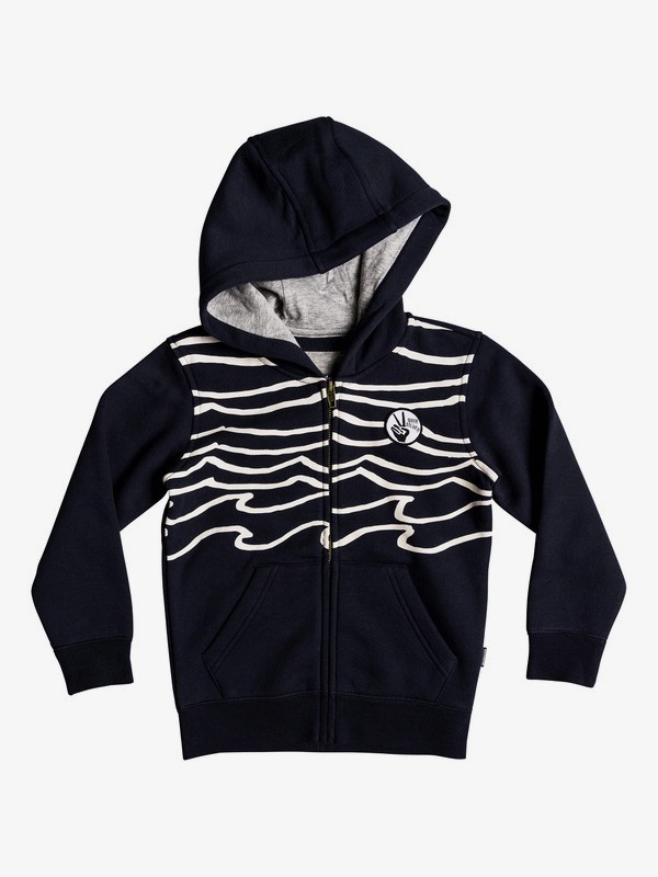 quiksilver, Toko Bear - Con capucha y cremallera para Chicos 2-7, NAVY BLAZER (byj0) 0 Toko Bear - Con capucha y cremallera para Chicos 2-7 Azul EQKFT03255 Quiksilver