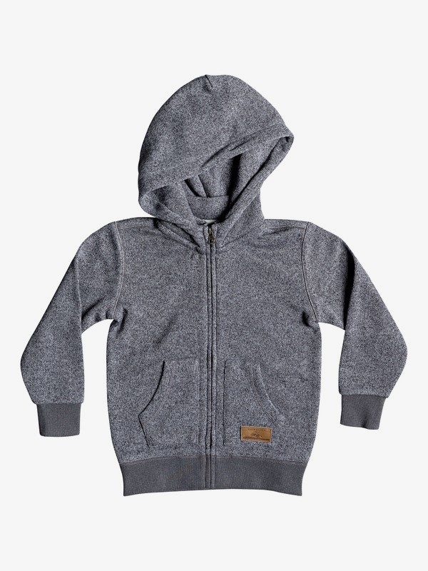 quiksilver, Boy's 2-7 Keller Zip-Up Hooded Fleece, DARK GREY HEATHER (krph) 0 Boy's 2-7 Keller Zip-Up Hooded Fleece Black EQKFT03258 Quiksilver