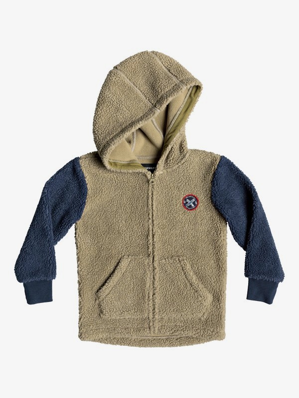 quiksilver, Tori Gates - Sudadera de Sherpa con capucha y cremallera para Chicos 2-7, NAVY BLAZER (byj0) 0 Tori Gates - Sudadera de Sherpa con capucha y cremallera para Chicos 2-7 Azul EQKFT03262 Quiksilver