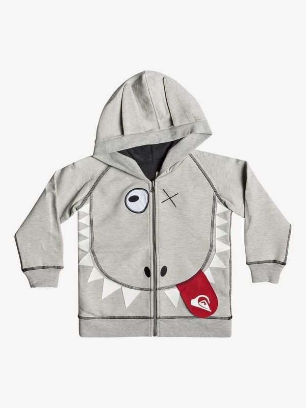 quiksilver, Ghetto Groom - Sudadera Reversible con Cremallera y Capucha para Chicos 2-7, LIGHT GREY HEATHER (sjsh) 0 Ghetto Groom - Sudadera Reversible con Cremallera y Capucha para Chicos 2-7 Gris EQKFT03277 Quiksilver