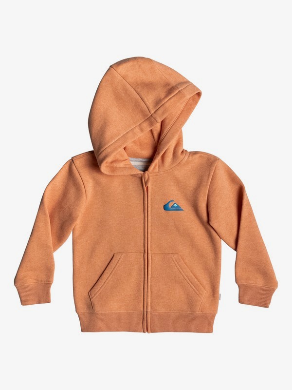 quiksilver, Jam It - Sweat à capuche zippé pour garçon 2-7, FLAMINGO HEATHER (nksh) 0 Jam It - Sweat à capuche zippé pour garçon 2-7 Orange EQKFT03278 Quiksilver