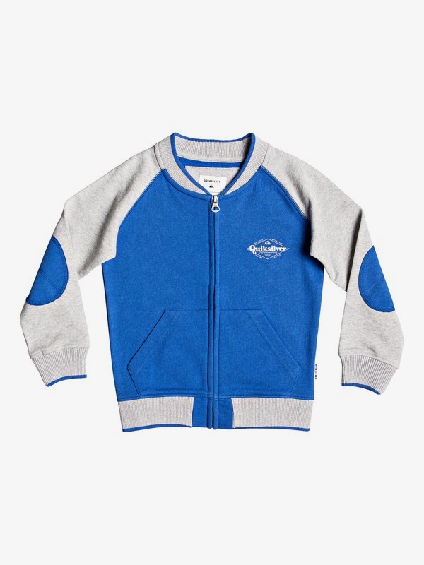 quiksilver, Power Slash - Bomber Sweatshirt for Boys 2-7, LIGHT GREY HEATHER (sjsh) 0 Power Slash - Bomber Sweatshirt for Boys 2-7 Grey EQKFT03281 Quiksilver