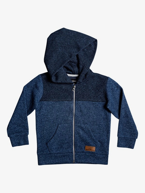 quiksilver, Boy's 2-7 Keller Block Zip-Up Fleece Lined Hoodie, BLUE NIGHTS HEATHER (bsth) 0 Boy's 2-7 Keller Block Zip-Up Fleece Lined Hoodie Blue EQKFT03286 Quiksilver
