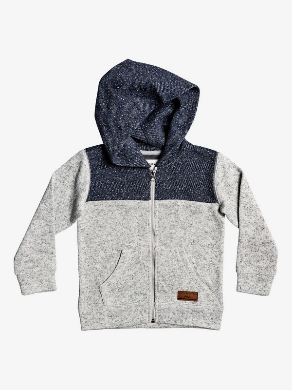 quiksilver, Boy's 2-7 Keller Block Zip-Up Fleece Lined Hoodie, LIGHT GREY HEATHER (sjsh) 0 Boy's 2-7 Keller Block Zip-Up Fleece Lined Hoodie Grey EQKFT03286 Quiksilver
