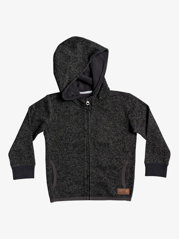 quiksilver, Boy's 2-7 Keller Hooded Zip-Up Fleece, DARK GREY HEATHER (krph) 0 Boy's 2-7 Keller Hooded Zip-Up Fleece Black EQKFT03306 Quiksilver