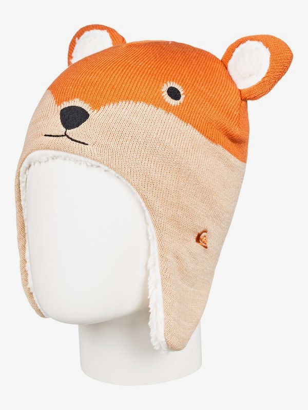 quiksilver, Little Fox Earflap Animal Beanie, APRICOT ORANGE (nml0) 0 Little Fox Earflap Animal Beanie Orange EQKHA03025 Quiksilver