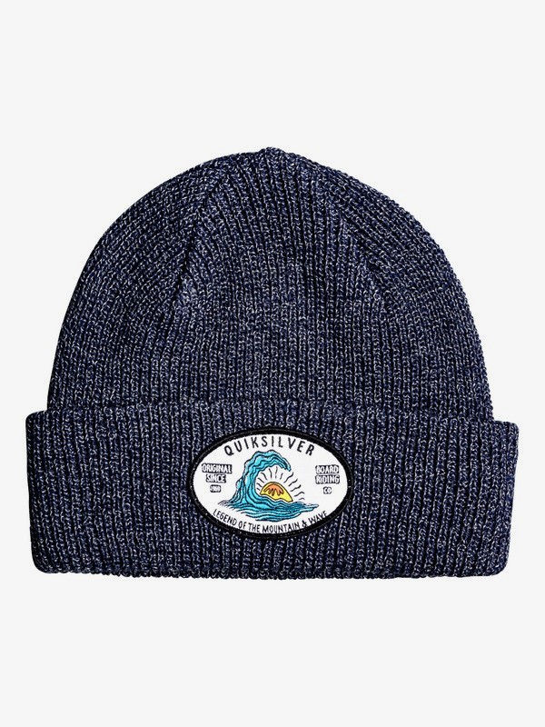 quiksilver, Boy's 2-7 Performed Patch Cuff Beanie, LIGHT GREY HEATHER (sgrh) 0 Boy's 2-7 Performed Patch Cuff Beanie Grey EQKHA03027 Quiksilver