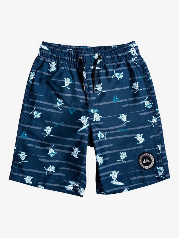 quiksilver, Boy's 2-7 Mr Shaka 14" Volleys, MOONLIT OCEAN (byk6) 0 Boy's 2-7 Mr Shaka 14" Volleys Blue EQKJV03085 Quiksilver