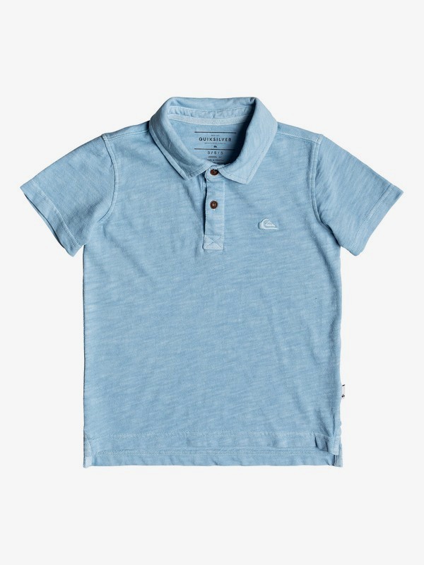 quiksilver, Boy's 2-7 Everyday Sun Cruise Short Sleeve Polo Shirt, AIRY BLUE (bfa0) 0 Boy's 2-7 Everyday Sun Cruise Short Sleeve Polo Shirt Blue EQKKT03129 Quiksilver