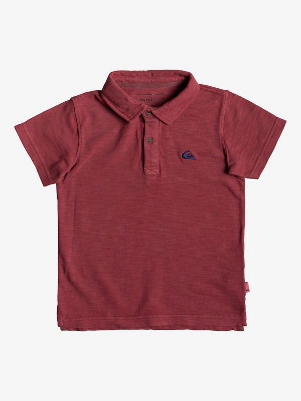 quiksilver, Boy's 2-7 Everyday Sun Cruise Short Sleeve Polo Shirt, BRICK RED (rqn0) 0 Boy's 2-7 Everyday Sun Cruise Short Sleeve Polo Shirt Red EQKKT03129 Quiksilver