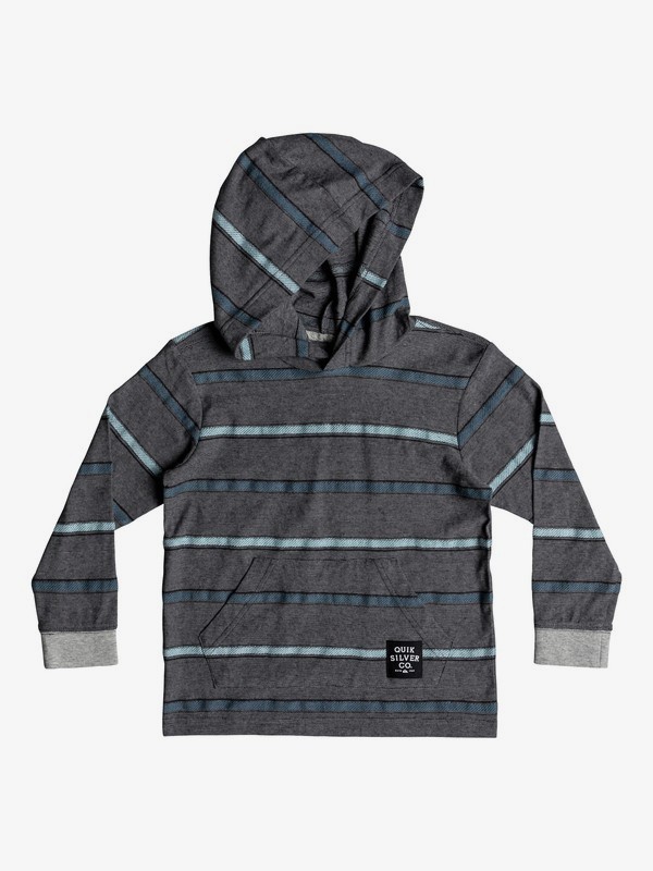 quiksilver, Boy's 2-7 Ginza Hooded Long Sleeve Top, SLEET GINZA S418 (szp6) 0 Boy's 2-7 Ginza Hooded Long Sleeve Top Grey EQKKT03143 Quiksilver