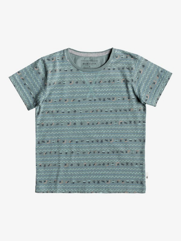 quiksilver, Deal With The Real - Camiseta para Chicos 2-7, STORMY SEA DEAL WITH THE REAL (blh3) 0 Deal With The Real - Camiseta para Chicos 2-7 Azul EQKKT03158 Quiksilver