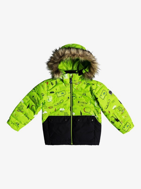 quiksilver, Edgy - Veste de snow pour Garçon 2-7 ans, LIME GREEN_MOAM TATT (gjz3) 0 Edgy - Veste de snow pour Garçon 2-7 ans Vert EQKTJ03008 Quiksilver