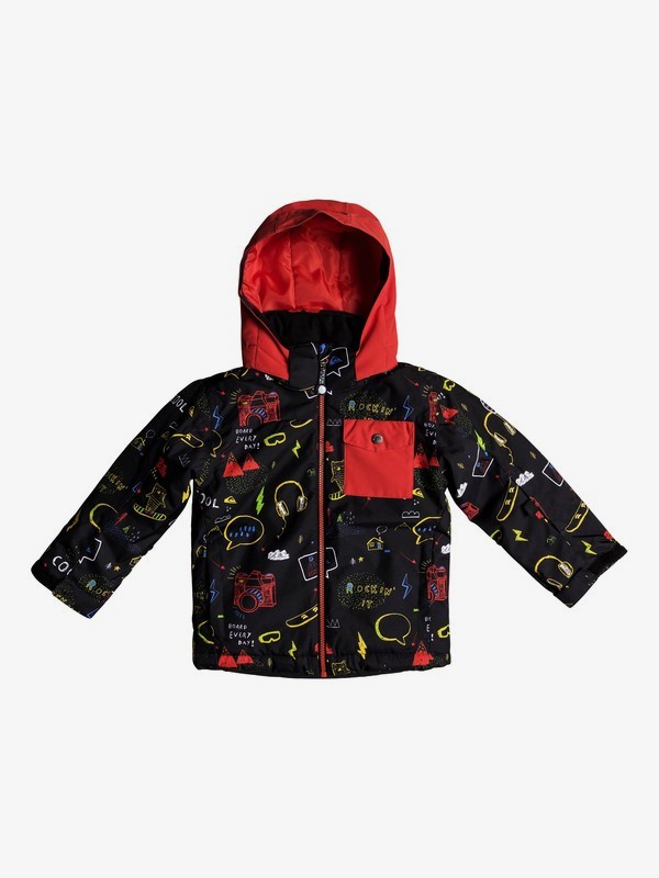 quiksilver, Boy's 2-7 Little Mission Snow Jacket, BLACK_MAOAM TATT (kvj6) 0 Boy's 2-7 Little Mission Snow Jacket Black EQKTJ03009 Quiksilver