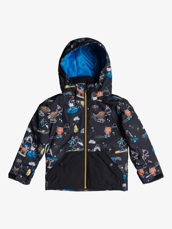 quiksilver, Little Mission Snow Jacket, BLACK SNOW PARTY (kvm6) 0 Little Mission Snow Jacket Black EQKTJ03010 Quiksilver