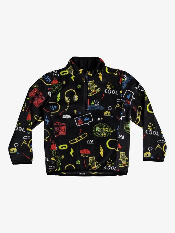 quiksilver, Aker - Polaire demi-zip technique pour Garçon 2-7 ans, BLACK_MAOAM TATT (kvj6) 0 Aker - Polaire demi-zip technique pour Garçon 2-7 ans Noir EQKTP03004 Quiksilver