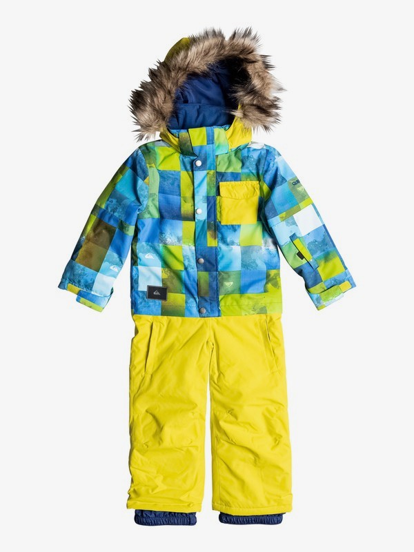 quiksilver, Rookie - Combinaison intégrale de snow pour Garçon 2-7 ans, BLUE SULPHUR ICEY CHECK (ggp9) 0 Rookie - Combinaison intégrale de snow pour Garçon 2-7 ans Vert EQKTS03002 Quiksilver