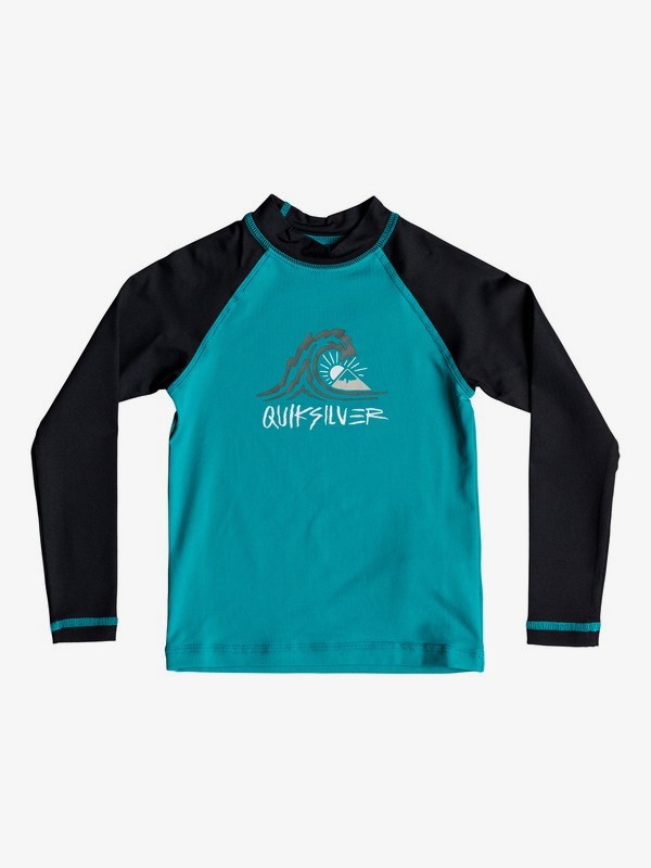 quiksilver, Boy's 2-7 Bubble Dream Long Sleeve UPF 50 Rash Guard, TYPHOON (bny0) 0 Boy's 2-7 Bubble Dream Long Sleeve UPF 50 Rash Guard Blue EQKWR03034 Quiksilver