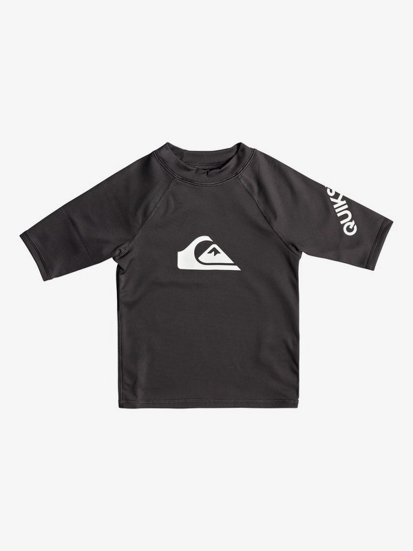 quiksilver, Boy's 2-7 All Time Short Sleeve UPF 50 Rashguard, TARMAC (kta0) 0 Boy's 2-7 All Time Short Sleeve UPF 50 Rashguard Black EQKWR03049 Quiksilver