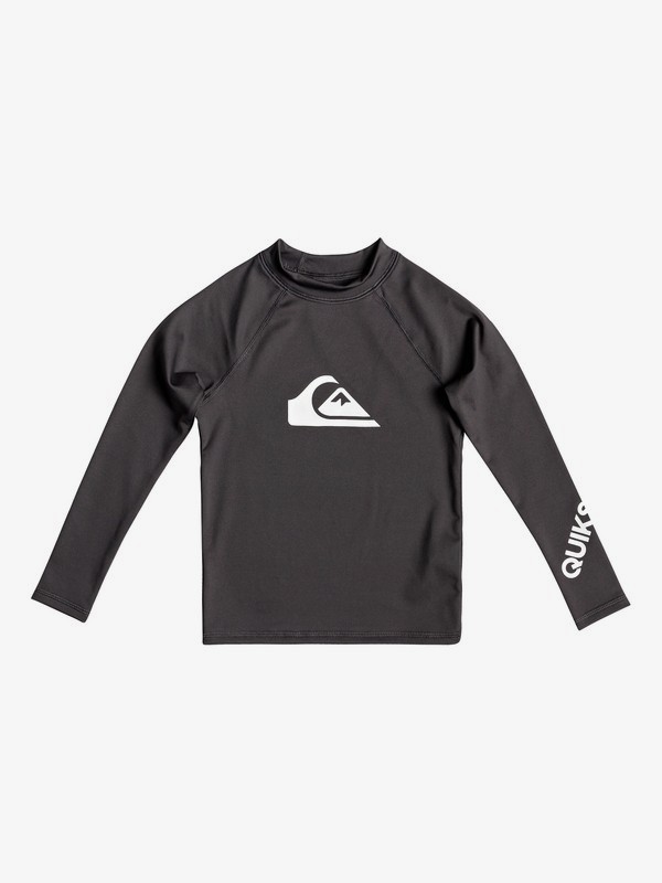 quiksilver, Boy's 2-7 All Time Long Sleeve UPF 50 Rashguard, TARMAC (kta0) 0 Boy's 2-7 All Time Long Sleeve UPF 50 Rashguard Black EQKWR03050 Quiksilver