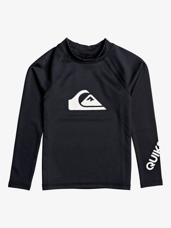 quiksilver, Boy's 2-7 All Time Long Sleeve UPF 50 Rashguard, BLACK (kvj0) 0 Boy's 2-7 All Time Long Sleeve UPF 50 Rashguard Black EQKWR03050 Quiksilver