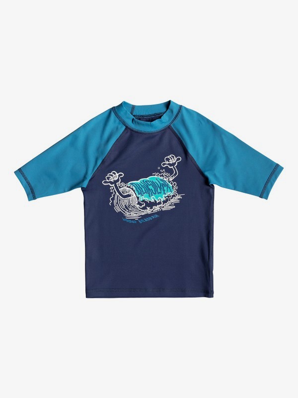 quiksilver, Bubble Dreams - Licra de Manga Corta con Protección Solar UPF 50 para Chicos 2-7, MEDIEVAL BLUE (bte0) 0 Bubble Dreams - Licra de Manga Corta con Protección Solar UPF 50 para Chicos 2-7 Azul EQKWR03051 Quiksilver
