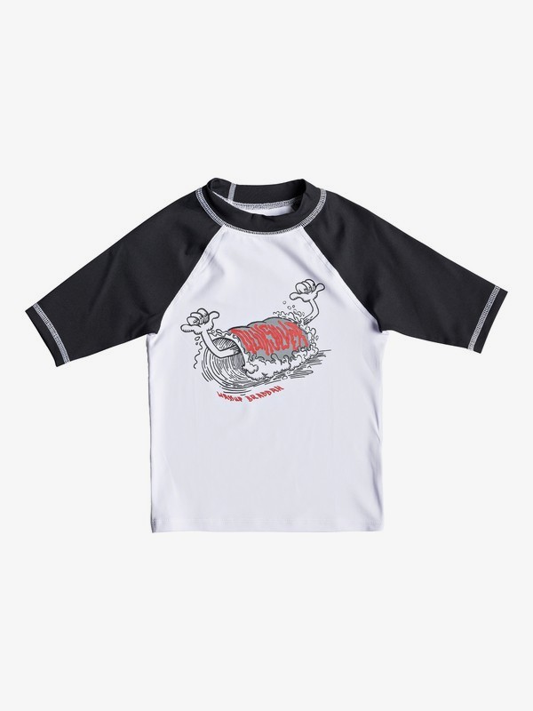 quiksilver, Bubble Dreams - Licra de Manga Corta con Protección Solar UPF 50 para Chicos 2-7, WHITE (wbb0) 0 Bubble Dreams - Licra de Manga Corta con Protección Solar UPF 50 para Chicos 2-7 Blanco EQKWR03051 Quiksilver