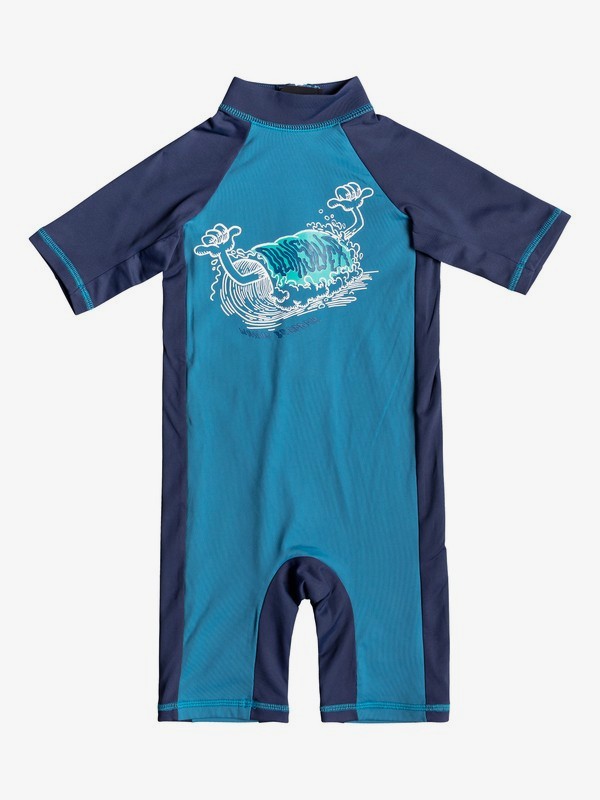quiksilver, Spring - Licra Entera de Manga Corta UPF 50 para Chicos 2-7, MEDIEVAL BLUE (bte0) 0 Spring - Licra Entera de Manga Corta UPF 50 para Chicos 2-7 Azul EQKWR03055 Quiksilver