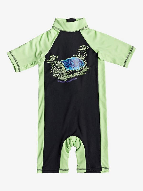 quiksilver, Spring - Licra Entera de Manga Corta UPF 50 para Chicos 2-7, JADE LIME (gft0) 0 Spring - Licra Entera de Manga Corta UPF 50 para Chicos 2-7 Verde EQKWR03055 Quiksilver