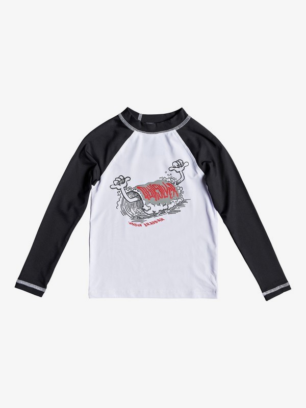quiksilver, Bubble Dreams - Licra de Manga Larga con Protección Solar UPF 50 para Chicos 2-7, WHITE (wbb0) 0 Bubble Dreams - Licra de Manga Larga con Protección Solar UPF 50 para Chicos 2-7 Blanco EQKWR03059 Quiksilver